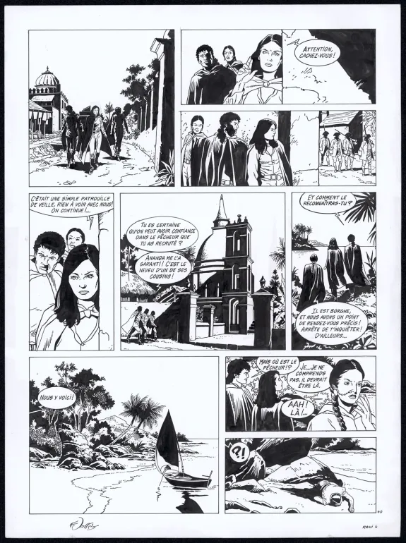Planche noir et blanc, Rani, Maîtresse (T.4), Francis Vallès