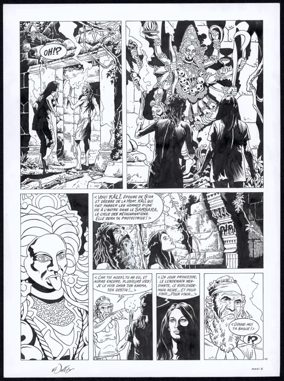 Planche noir et blanc, Rani, Sauvage (T.5), Francis Vallès