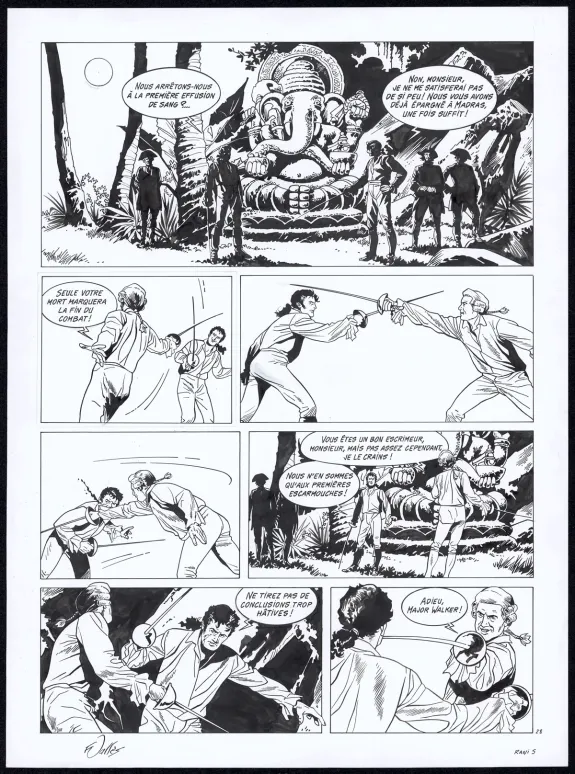 Planche noir et blanc, Rani, Sauvage (T.5), Francis Vallès