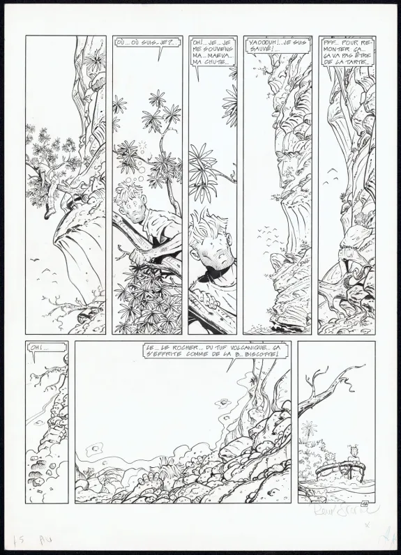 Black and white original page, Adler, Black Bounty (T.5), René Sterne