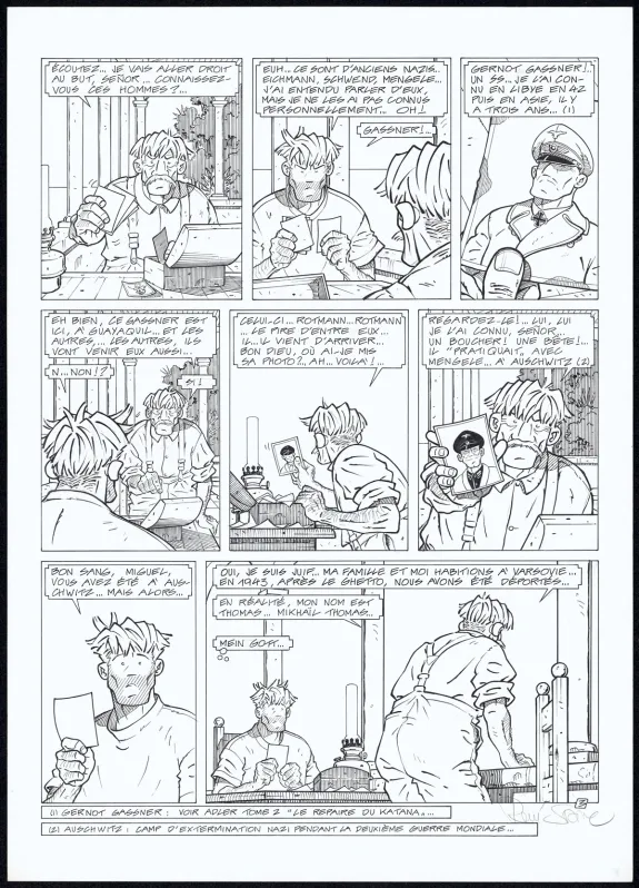 Planche noir et blanc, Adler, Les Maudits (T.8), René Sterne