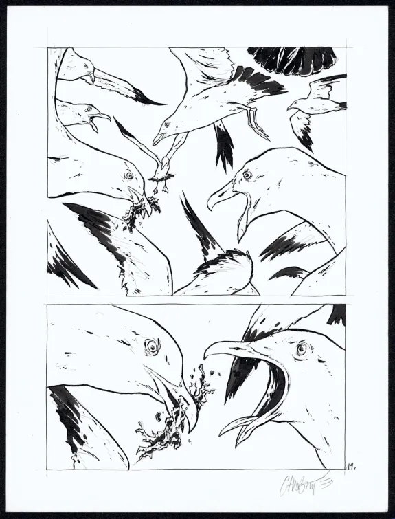 Planche noir et blanc, Tout seul, Christophe Chabouté
