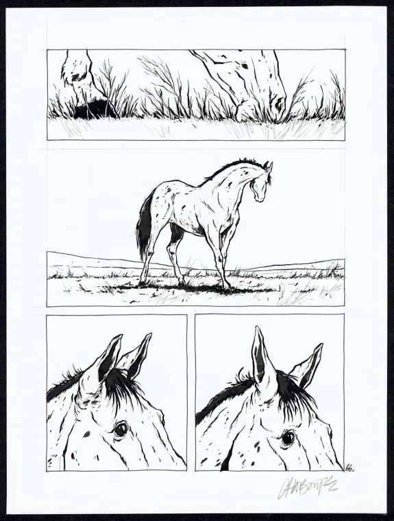 Planche noir et blanc, Tout seul, Christophe Chabouté