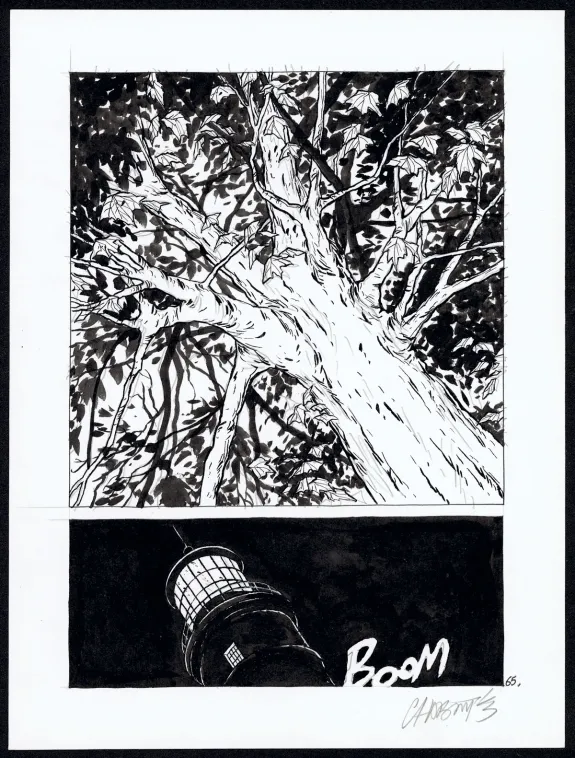 Planche noir et blanc, Tout seul, Christophe Chabouté
