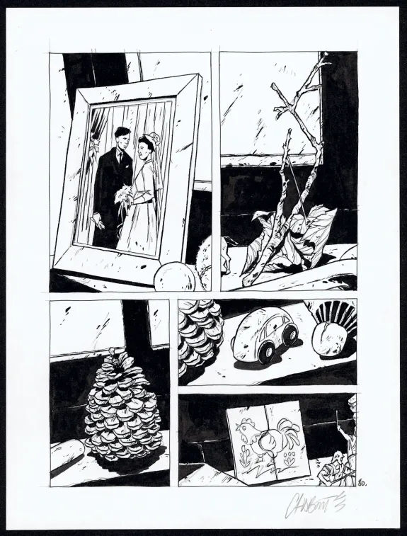 Planche noir et blanc, Tout seul, Christophe Chabouté