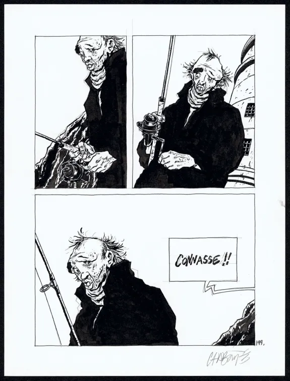 Planche noir et blanc, Tout seul, Christophe Chabouté