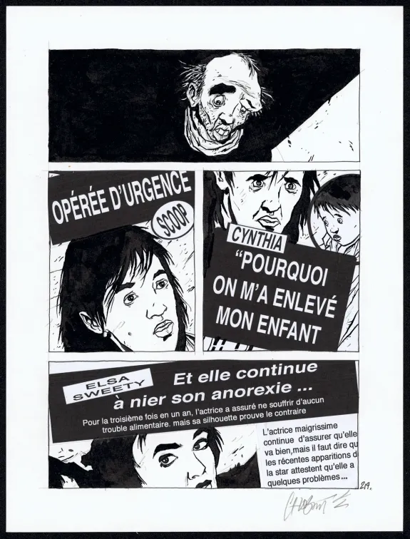 Planche noir et blanc, Tout seul, Christophe Chabouté