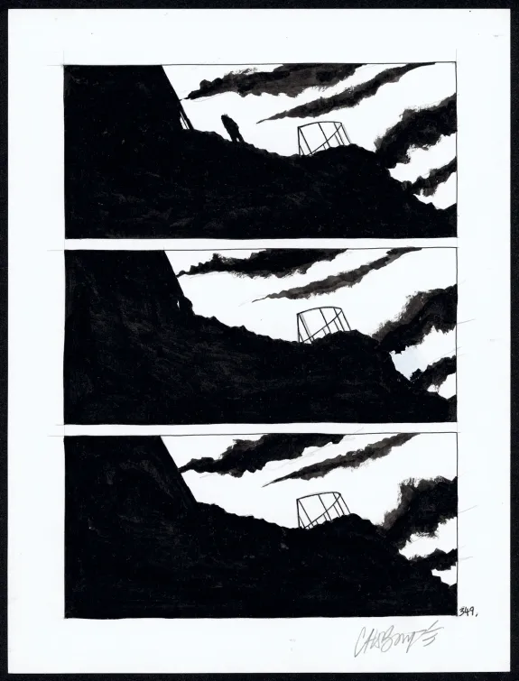 Planche noir et blanc, Tout seul, Christophe Chabouté