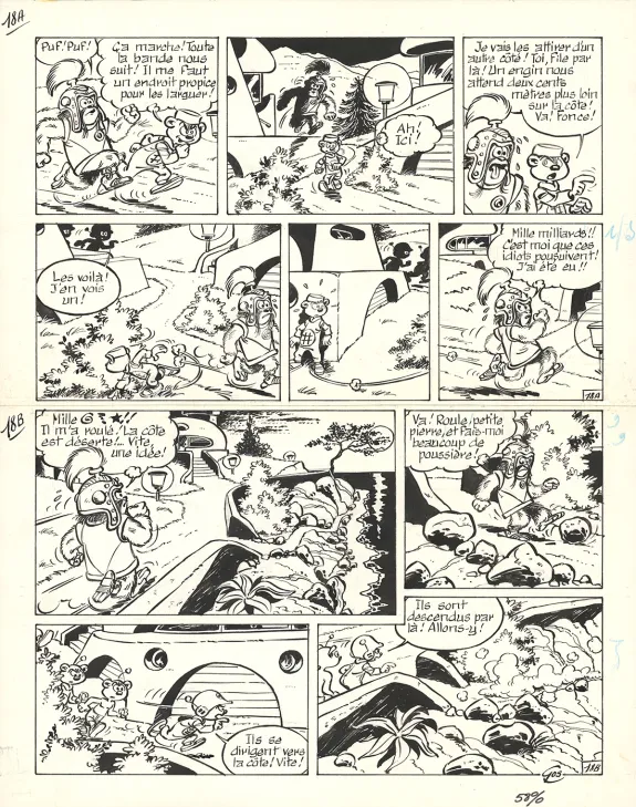 Planche noir et blanc, Le Scrameustache, Le Renégat (T.11), Roland Gos