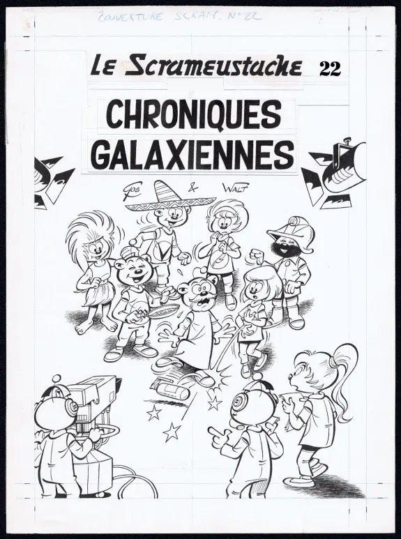 Couverture, Le Scrameustache, Chroniques galaxiennes (T.22),  Gos / Walt
