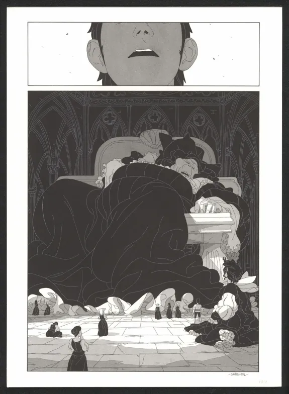 Planche noir et blanc, Les Ogres-Dieux, Petit (T.1), Bertrand Gatignol