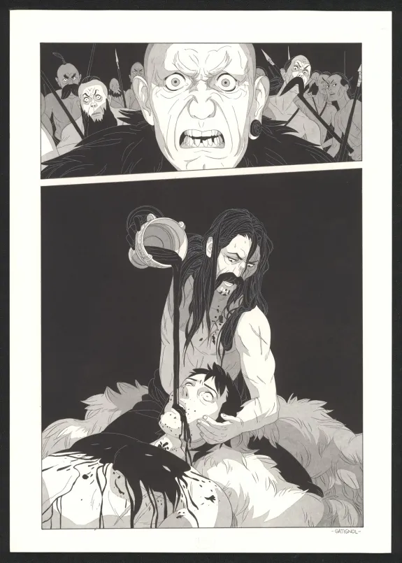 Planche noir et blanc, Les Ogres-Dieux, Le Grand Homme (T.3), Bertrand Gatignol