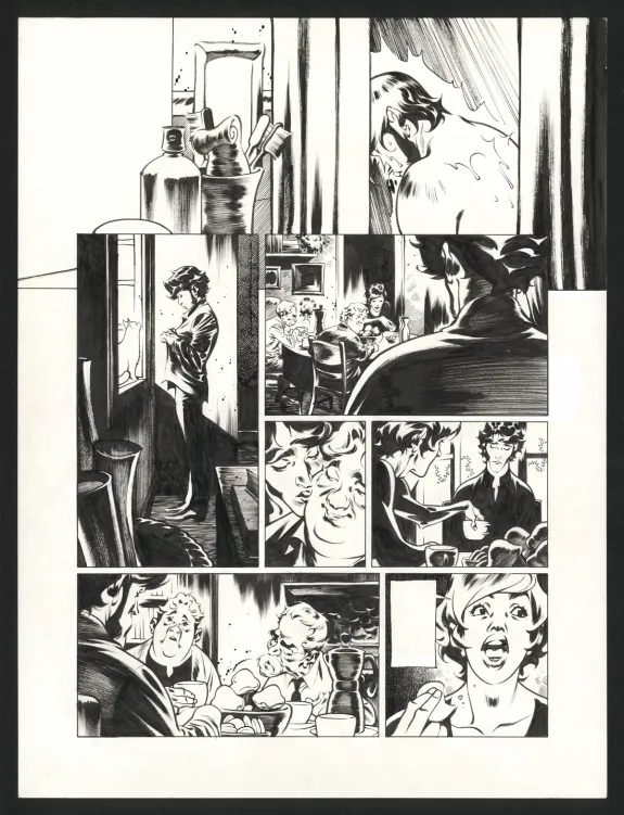 Planche noir et blanc, Jazz Maynard, Live in Barcelona (T.7),  Roger