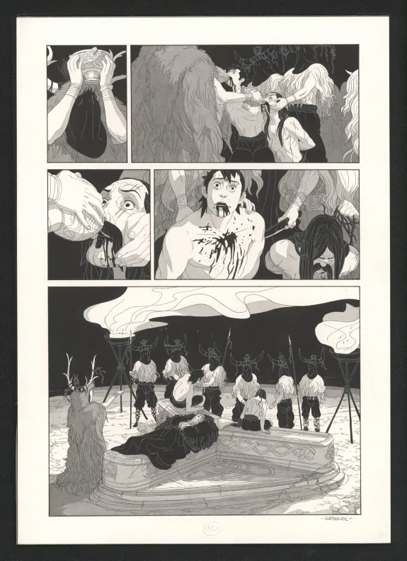Black and white original page, Les Ogres-Dieux, Le Grand Homme (T.3), Bertrand Gatignol