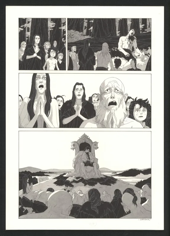 Planche noir et blanc, Les Ogres-Dieux, Le Grand Homme (T.3), Bertrand Gatignol