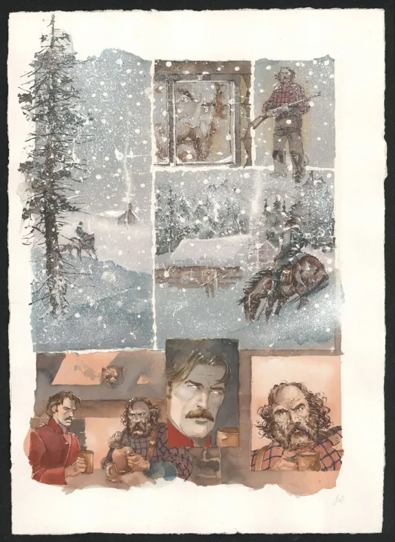 Planche couleur, Le Chemin du couchant, Marqué par le diable (T.2), Sergio Tisselli