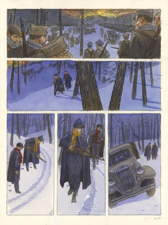 Planche couleur, Mattéo, Cinquième époque (septembre 1936 - janvier 1939) (T.5), Jean-Pierre Gibrat