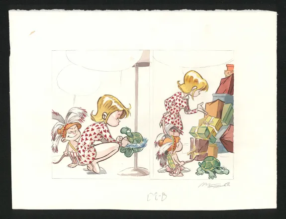 Planche couleur, Boule et Bill, Noël indien (T.2), José Luis Munuera