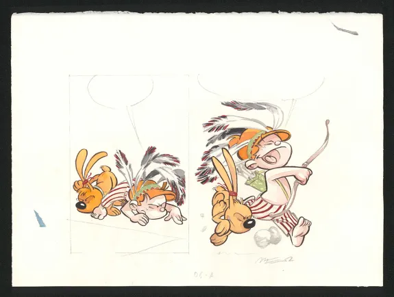 Planche couleur, Boule et Bill, Noël indien (T.2), José Luis Munuera