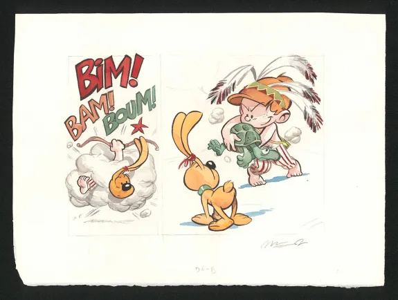 Planche couleur, Boule et Bill, Noël indien (T.2), José Luis Munuera