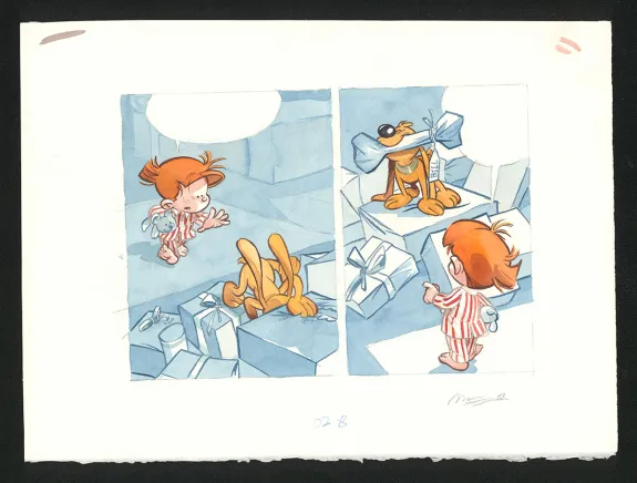Planche couleur, Boule et Bill, Noël indien (T.2), José Luis Munuera