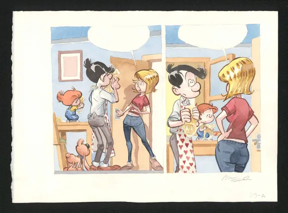 Planche couleur, Boule et Bill, La partie de crêpes  (T.1), José Luis Munuera
