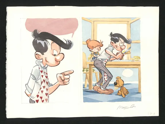 Planche couleur, Boule et Bill, La partie de crêpes  (T.1), José Luis Munuera
