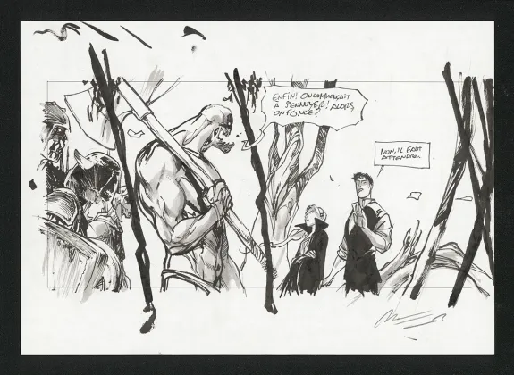 Planche noir et blanc, Sortilèges, José Luis Munuera