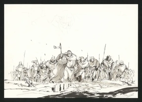 Planche noir et blanc, Sortilèges, José Luis Munuera