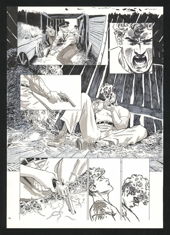 Black and white original page, J'irai cracher sur vos tombes , Rey Macutay