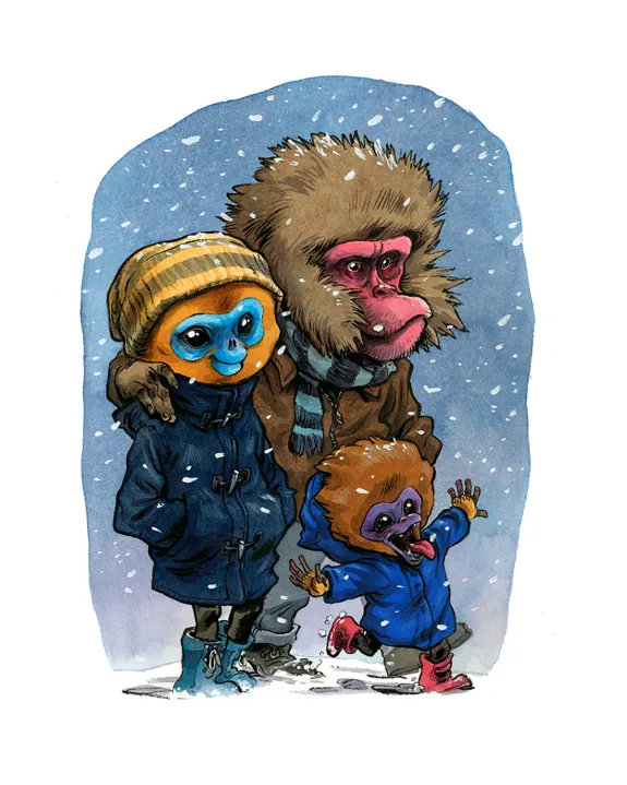 Colored illustration,  Guznag