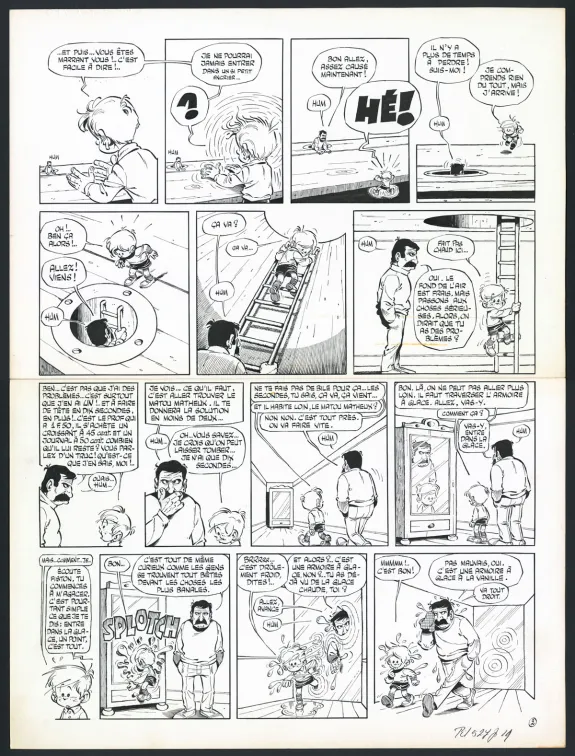 Planche noir et blanc, Rubrique-à-brac, Taume 2 (T.2), Marcel Gotlib