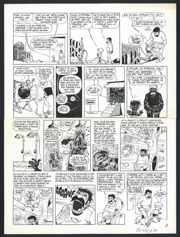 Black and white original page, Rubrique-à-brac, Taume 2 (T.2), Marcel Gotlib