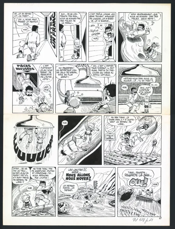 Planche noir et blanc, Rubrique-à-brac, Taume 2 (T.2), Marcel Gotlib