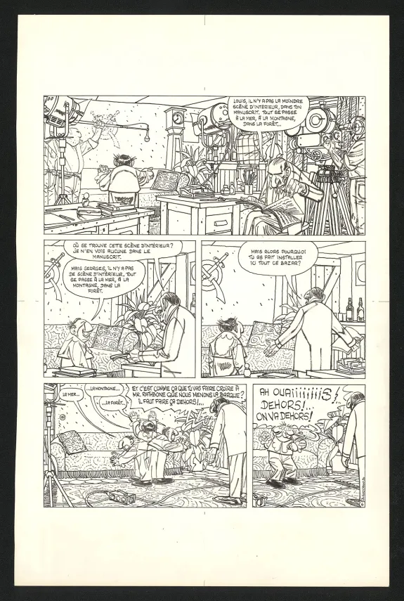 Black and white original page, Georges et Louis romanciers, Georges et Louis racontent (T.1), Daniel Goossens