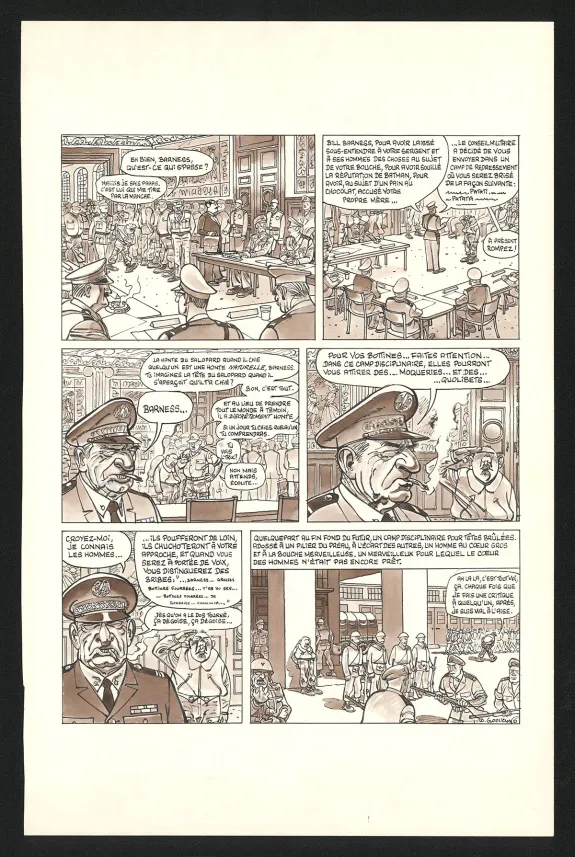 Planche noir et blanc, Georges et Louis romanciers, La fin du monde (T.3), Daniel Goossens