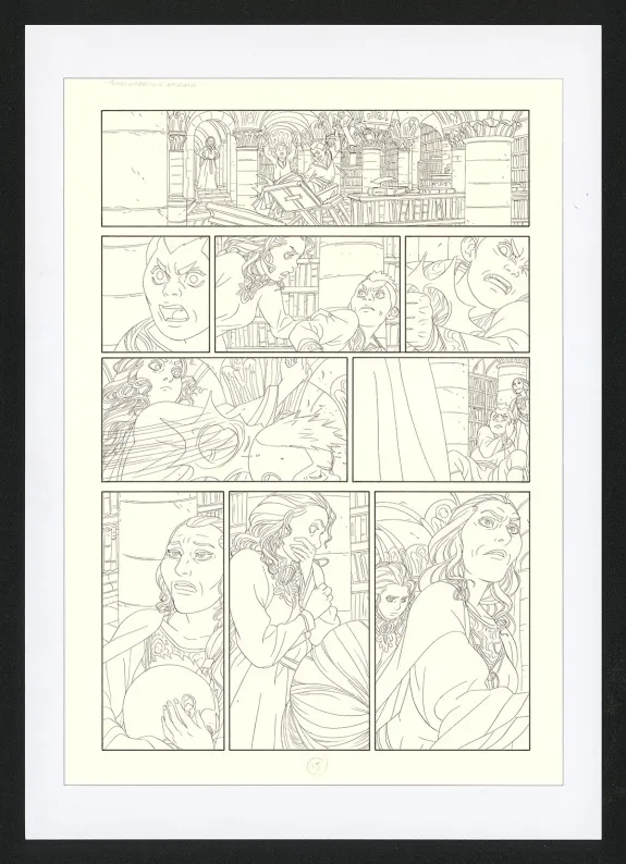 Black and white original page, Les Ogres-Dieux, La Première née (T.4), Bertrand Gatignol