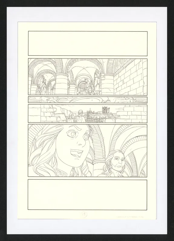 Black and white original page, Les Ogres-Dieux, La Première née (T.4), Bertrand Gatignol