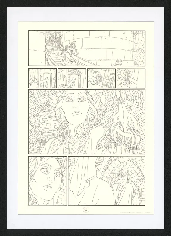 Black and white original page, Les Ogres-Dieux, La Première née (T.4), Bertrand Gatignol