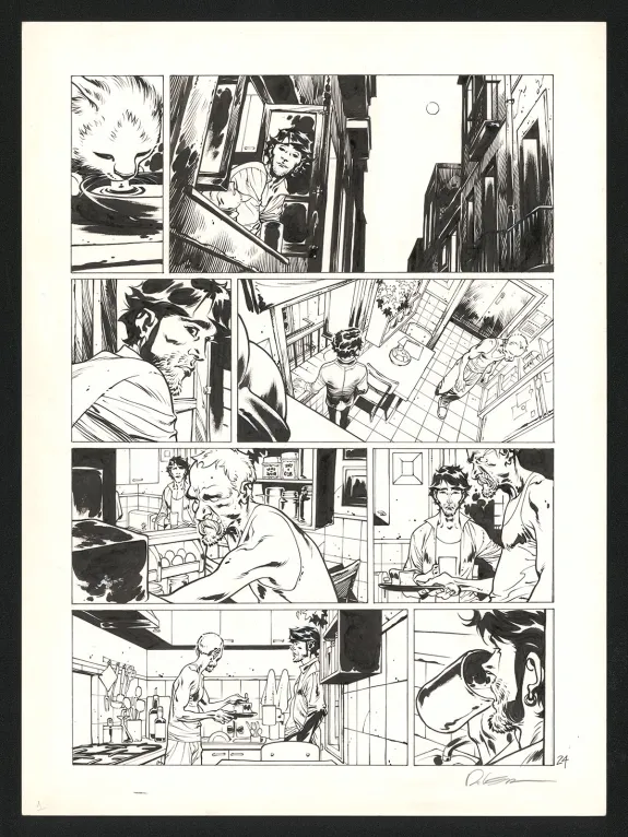 Black and white original page, Jazz Maynard, Sans espoir (T.4),  Roger