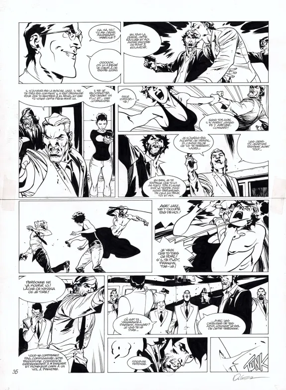 Planche noir et blanc, Jazz Maynard, Sans espoir (T.4),  Roger
