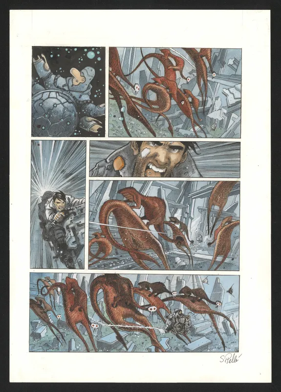 Planche couleur, Orbital, Contacts (T.8), Serge Pellé