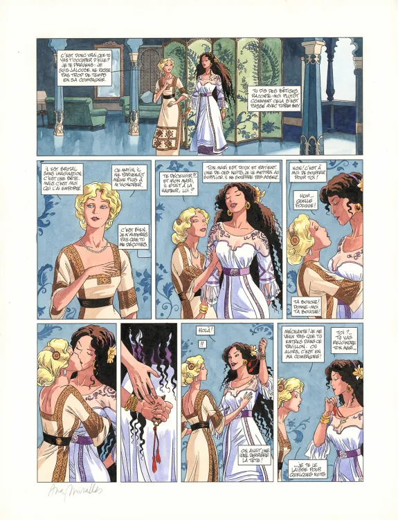 Planche couleur, Djinn, Le Pavillon des plaisirs  (T.10), Ana Miralles