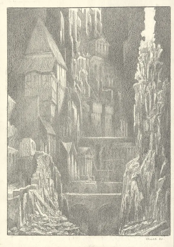 Black and white illustration, Les Carnets Lovecraft, Les Rats dans les murs, Armel Gaulme