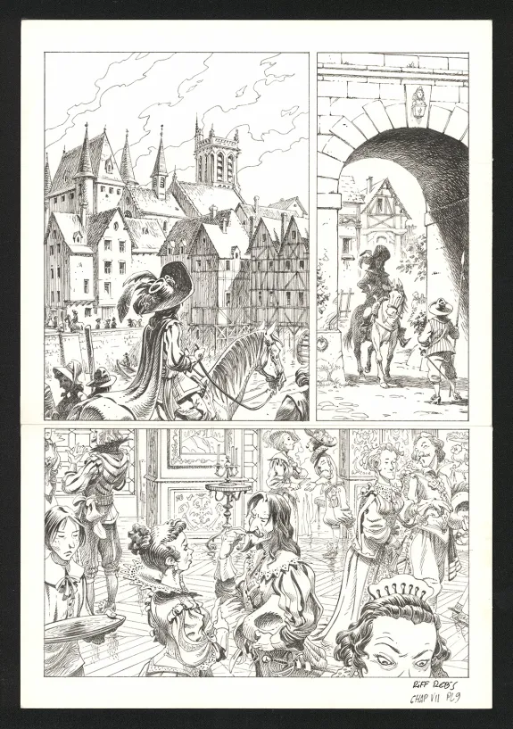 Planche noir et blanc, Le Vagabond des Étoiles , Première partie (T.1),  Riff Reb's