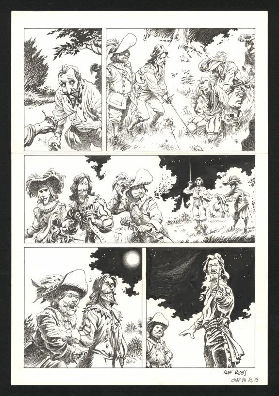 Black and white original page, Le Vagabond des Étoiles , Première partie (T.1),  Riff Reb's