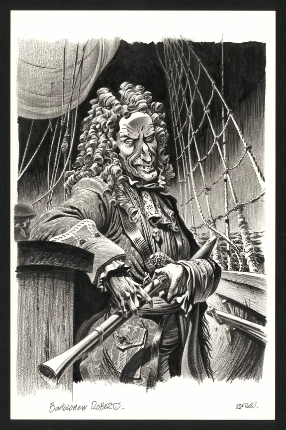 Black and white illustration, Marines,  Riff Reb's