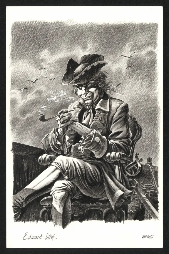 Black and white illustration, Marines,  Riff Reb's