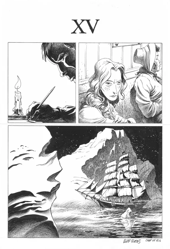 Planche noir et blanc, Le Vagabond des Étoiles , Seconde partie (T.2),  Riff Reb's