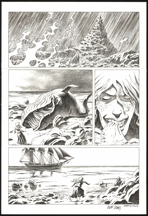 Black and white original page, Le Vagabond des Étoiles , Seconde partie (T.2),  Riff Reb's
